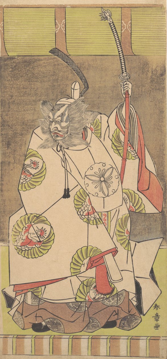 Aktor Kabuki Ichikawa Danjuro IV , 12 miesiąc, 1771. autorstwa Shunsho