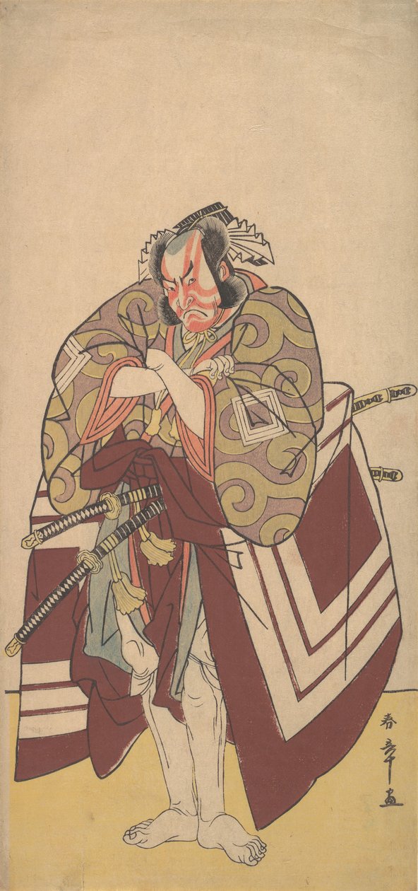 Kabuki Ac i członek Ichikawa Danjuro V Droga, 11 Brama, 1779. autorstwa Shunsho