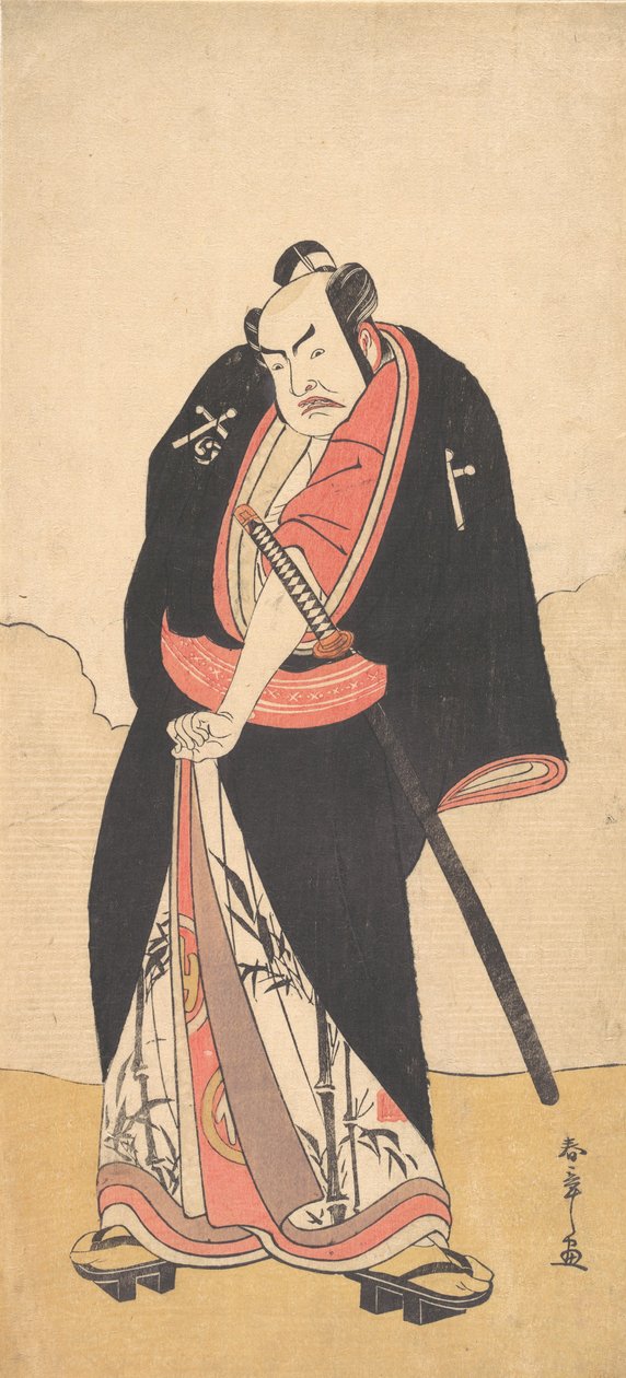 Kabuki Ac i r Nakamura Transparent Good As Rai Kakiguro, 2. miesiąc, 1780. autorstwa Shunsho