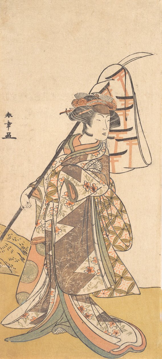 Kabuki ac i r Segawa Chryzantema Kobieta Dobry członek Ah Feh Mae Road Cichy poranek, co? 1777. autorstwa Shunsho