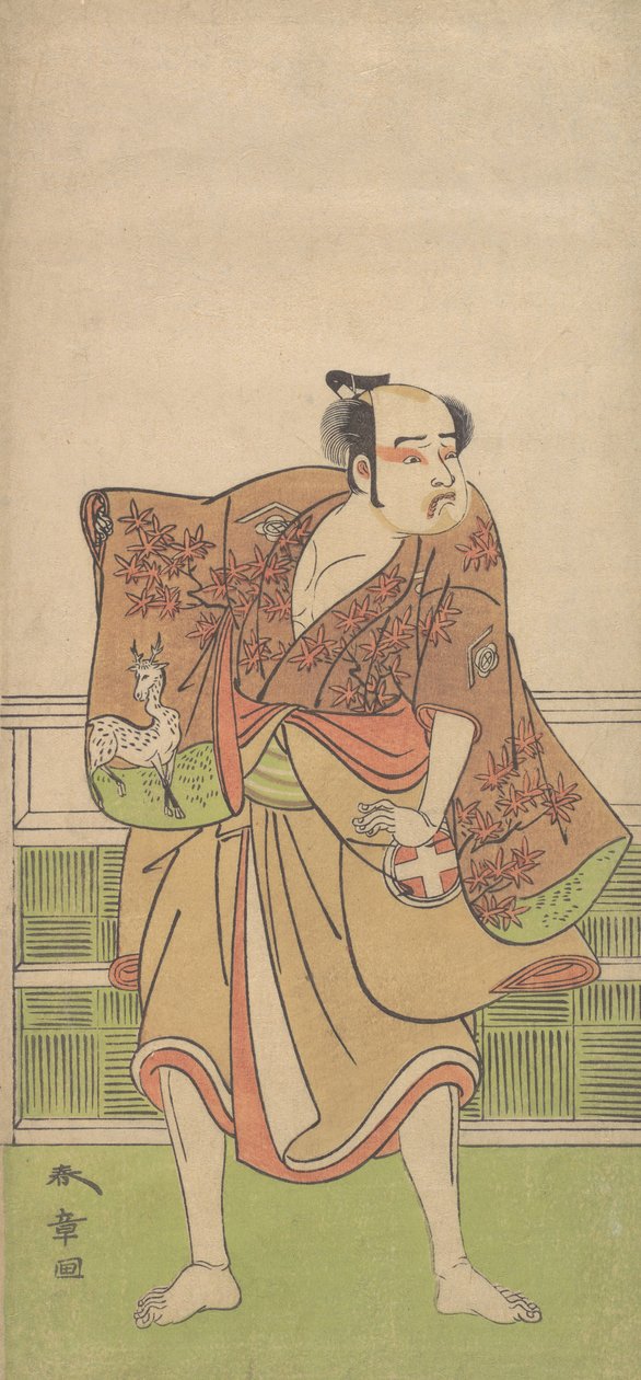 Otani Hiroemon w roli Gokumon no Shobei, 9 miesiąc, 1774. autorstwa Shunsho