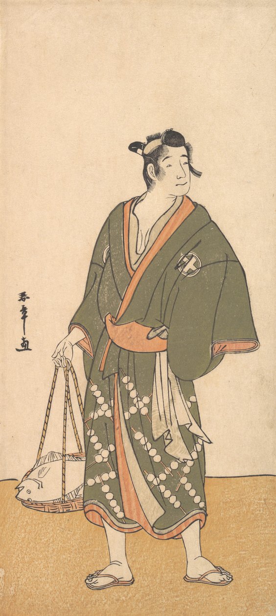 Aktor Otani Hiroemon III jako handlarz ryb, 1726-1792. autorstwa Shunsho