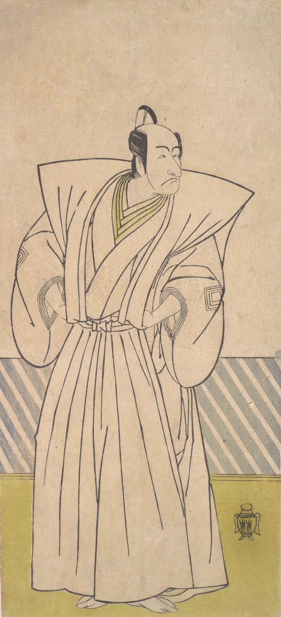 Piąty Ichikawa Danjuro jako samuraj wysokiej rangi, koniec XVIII wieku. autorstwa Shunsho