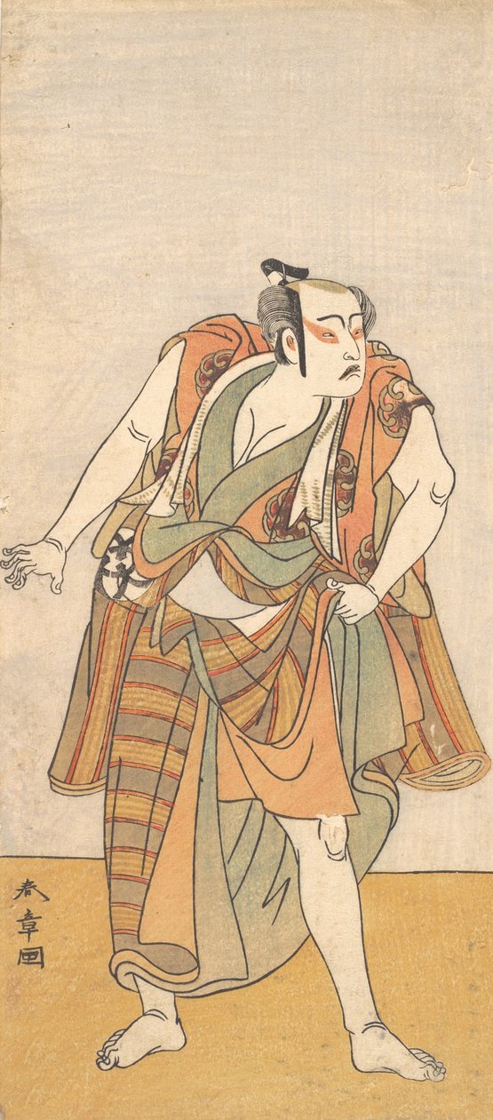 Pierwszy Bando Mitsugoro jako nieuzbrojony człowiek, 1774 lub 1775. autorstwa Shunsho