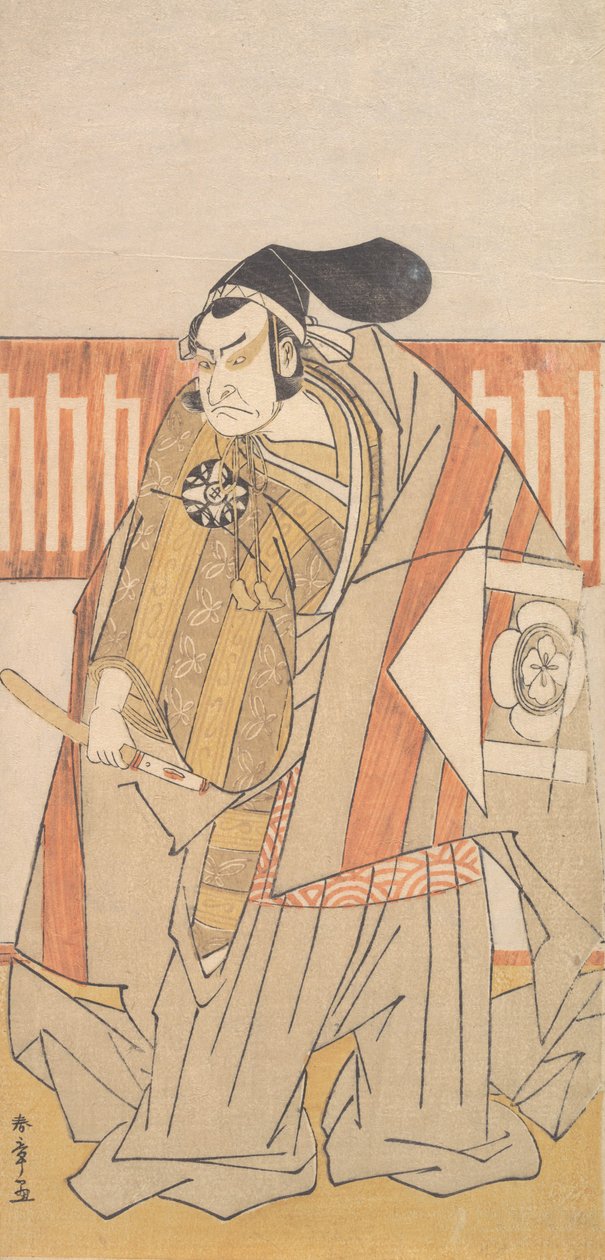 Pierwszy Nakamura Nakazo w roli Kudo Suketsune, prawdopodobnie 1775. autorstwa Shunsho