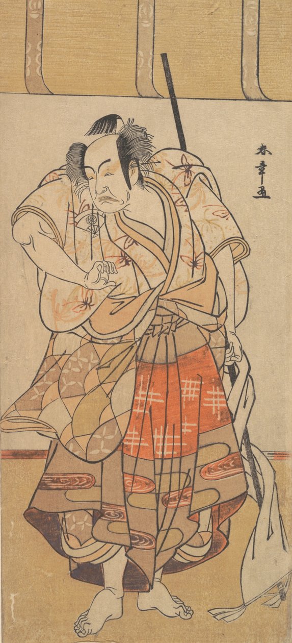 Pierwszy Kikugoro Onoe jako zły człowiek, ca. 1772. autorstwa Shunsho