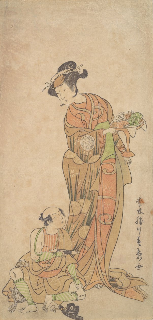 Drugi Yamashita Kinsaku w roli Shigenoi, lato 1772. autorstwa Shunsho