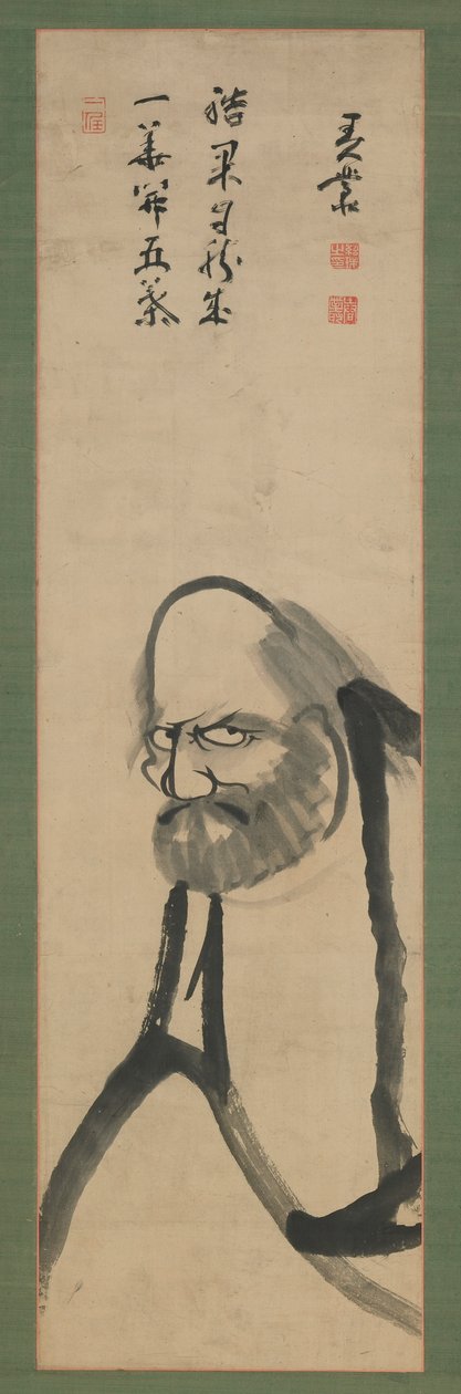 Bodhidharma, okres Edo, XVIII-XIX w. (tusz na papierze) autorstwa Hishida shunso