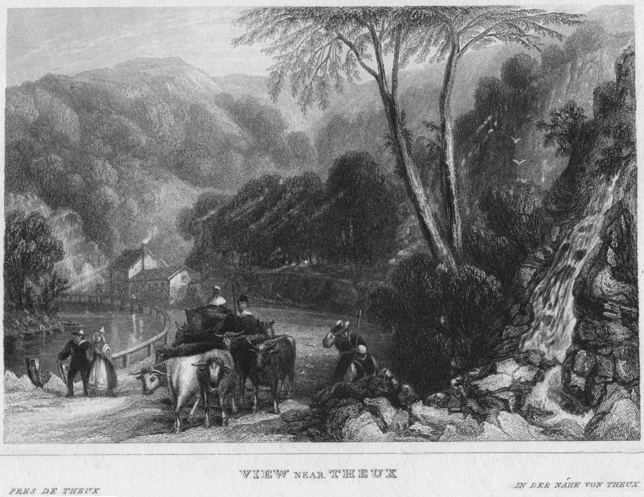 Widok w pobliżu Theux, 1850 autorstwa Shury and Son