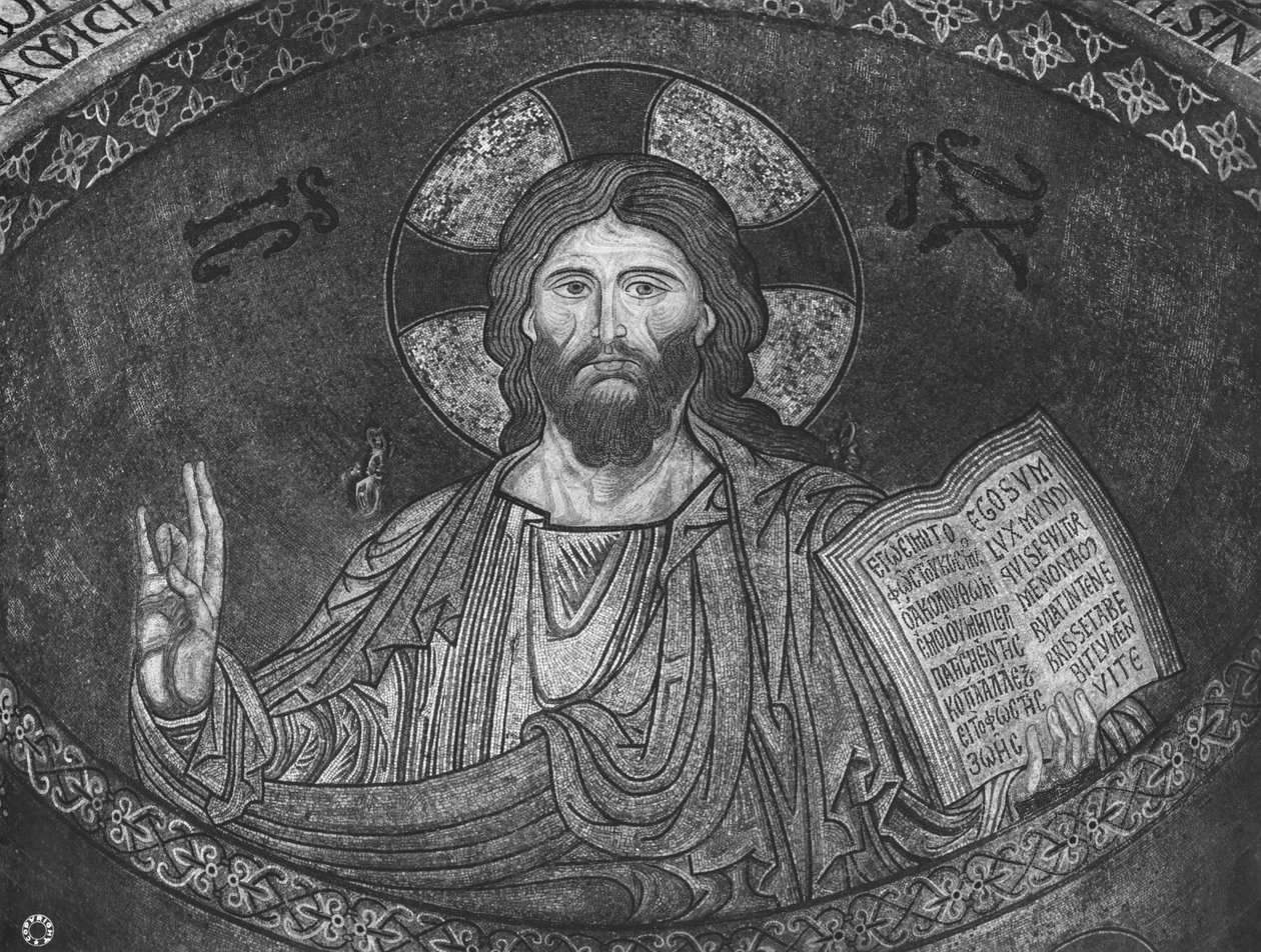 Chrystus Pantokrator (mozaika) autorstwa Sicilian School