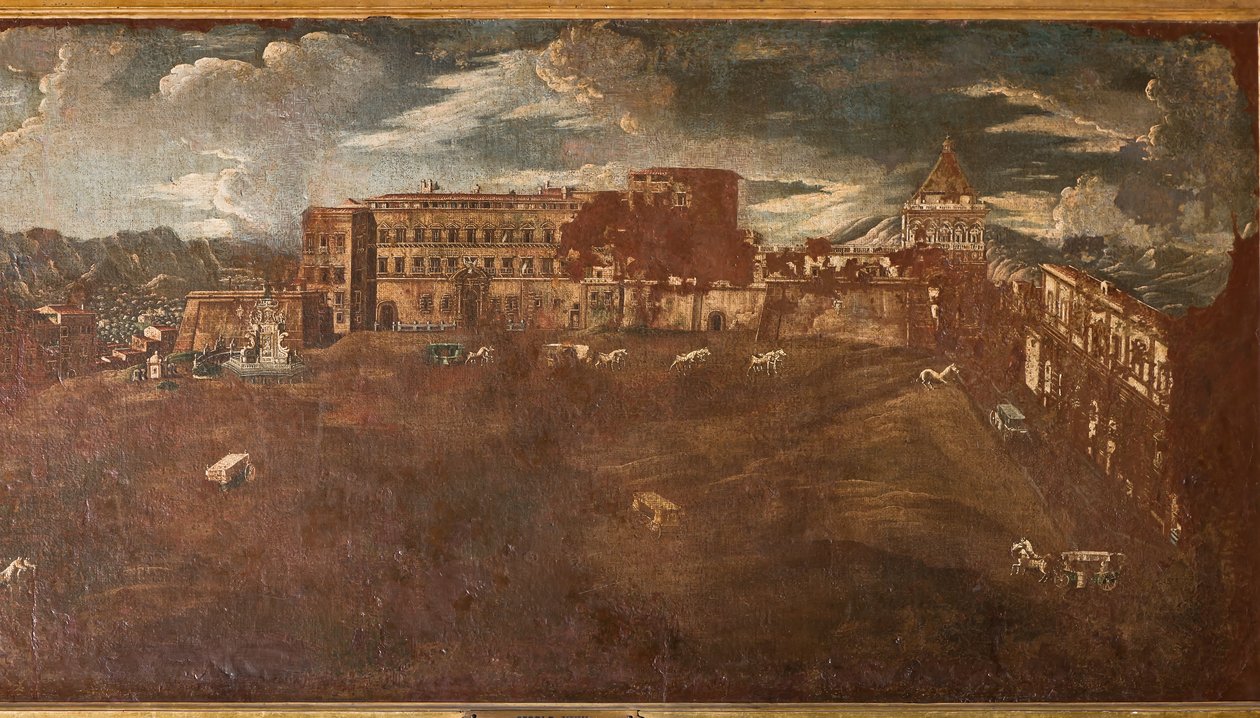 Widok na Pałac Królewski, ok. 1760 autorstwa Sicilian School
