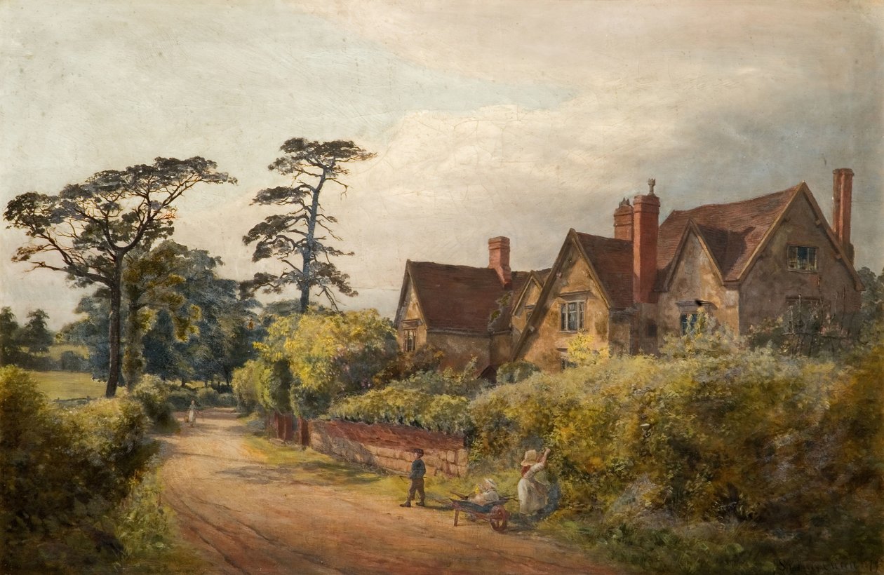 Tennal Old Hall, 1879. Birmingham. autorstwa Sidney Currie