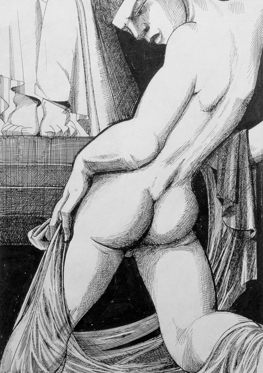 Ganimedes przed Zeusem, 1923 (atrament i wc) autorstwa Sidney Hunt