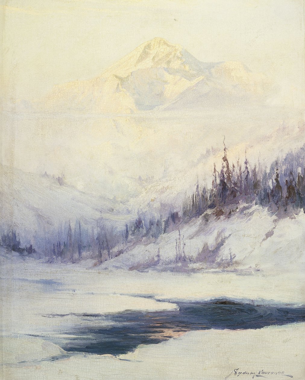 Zimowy poranek, Mount Mckinley, Alaska autorstwa Sidney Laurence