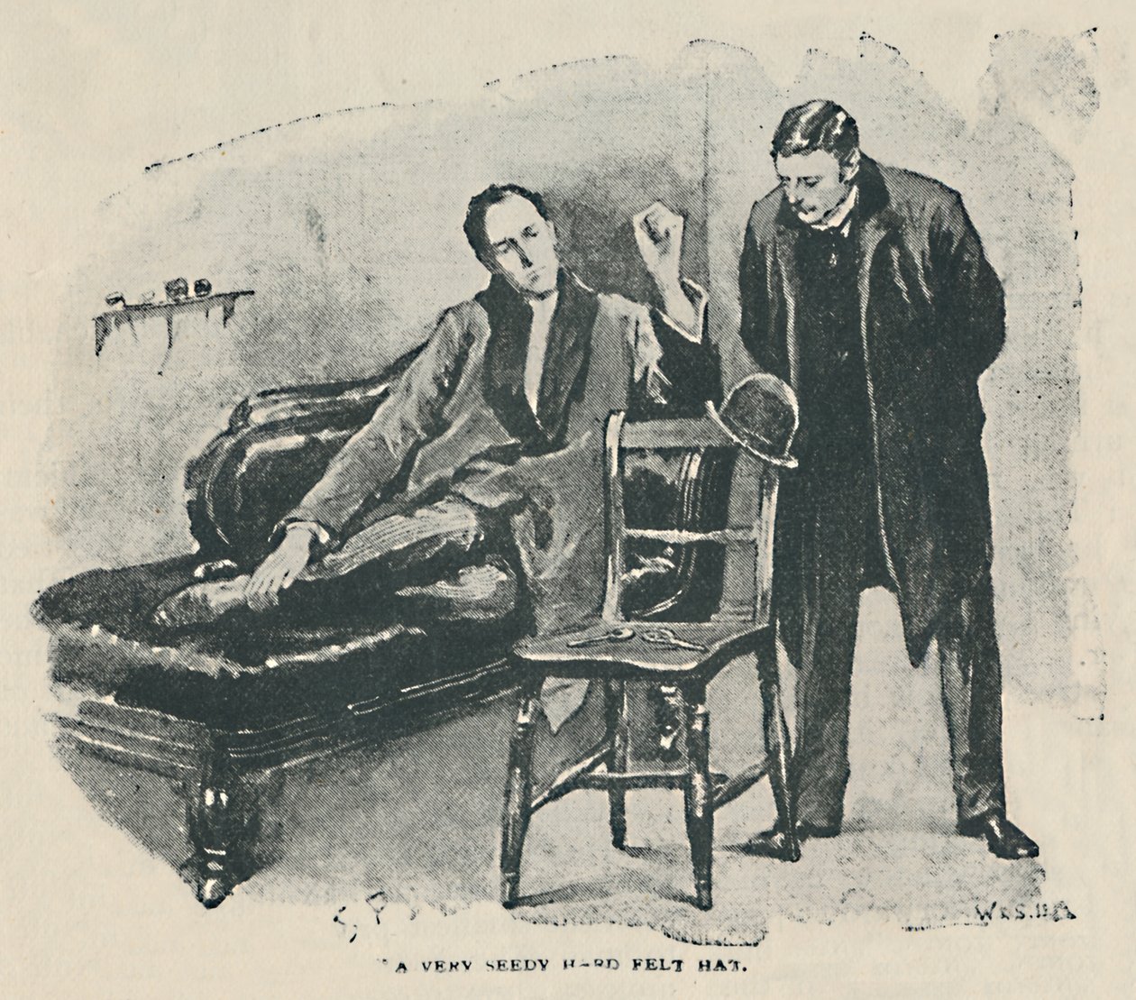 Bardzo obskurny kapelusz z twardego filcu, 1892 autorstwa Sidney Paget