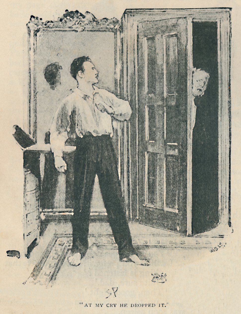 Upuścił go na mój płacz, 1892 autorstwa Sidney Paget