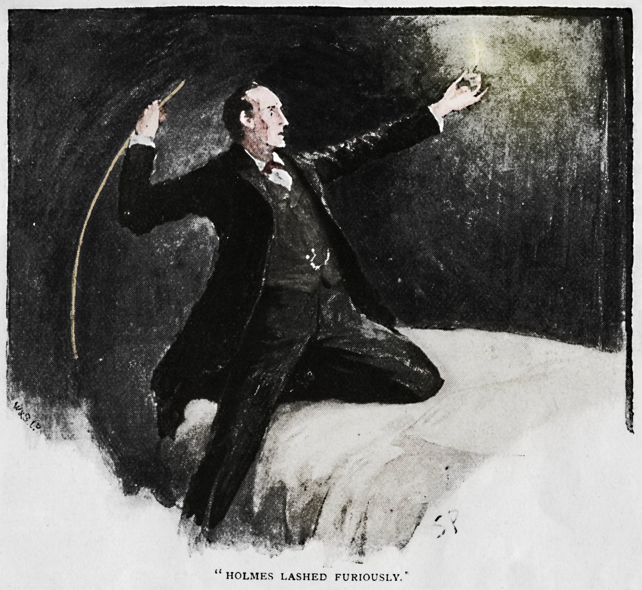 Holmes smagany wściekle, 1892 autorstwa Sidney Paget