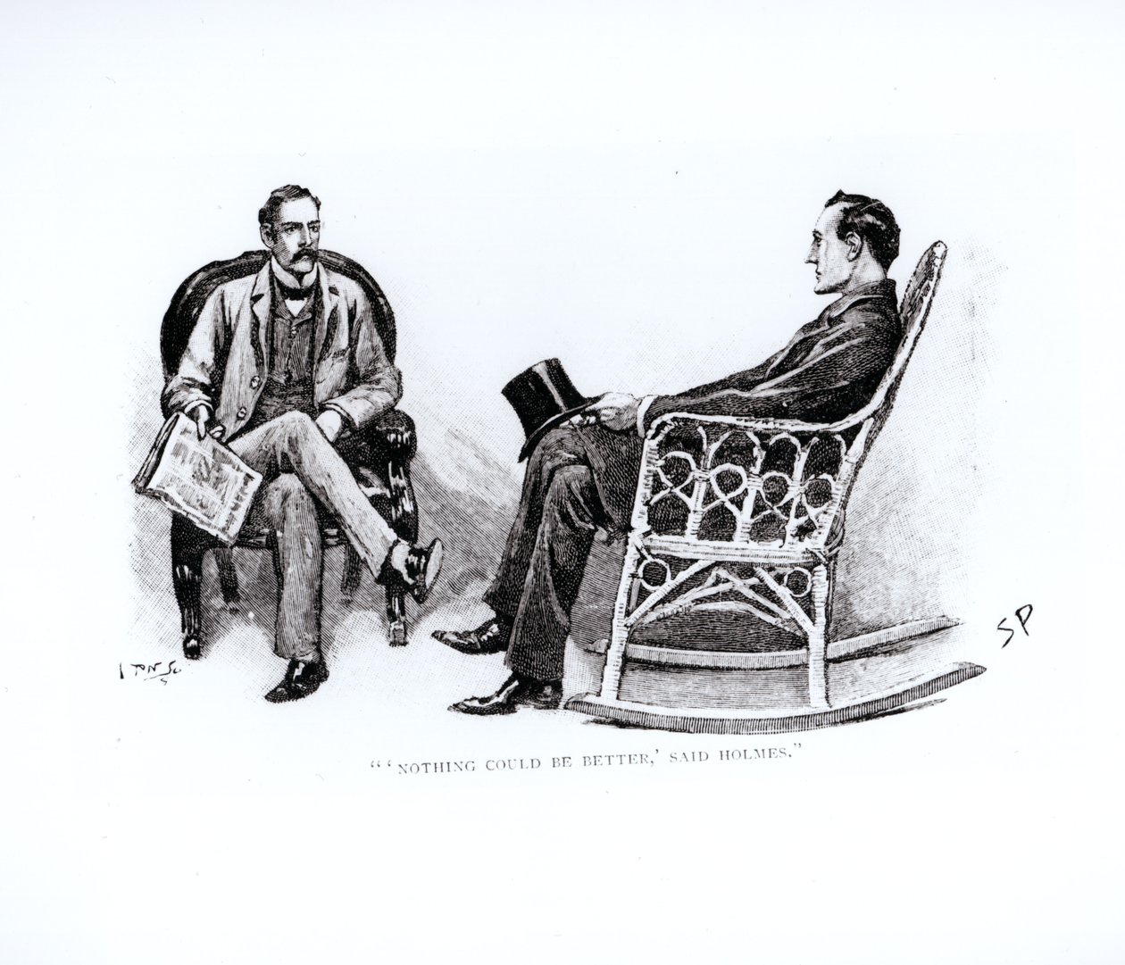 „Nic nie może być lepsze, powiedział Holmes”, ilustracja z „The Stockbroker