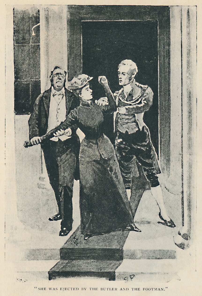 Została wyrzucona przez kamerdynera i lokaja, 1892 autorstwa Sidney Paget