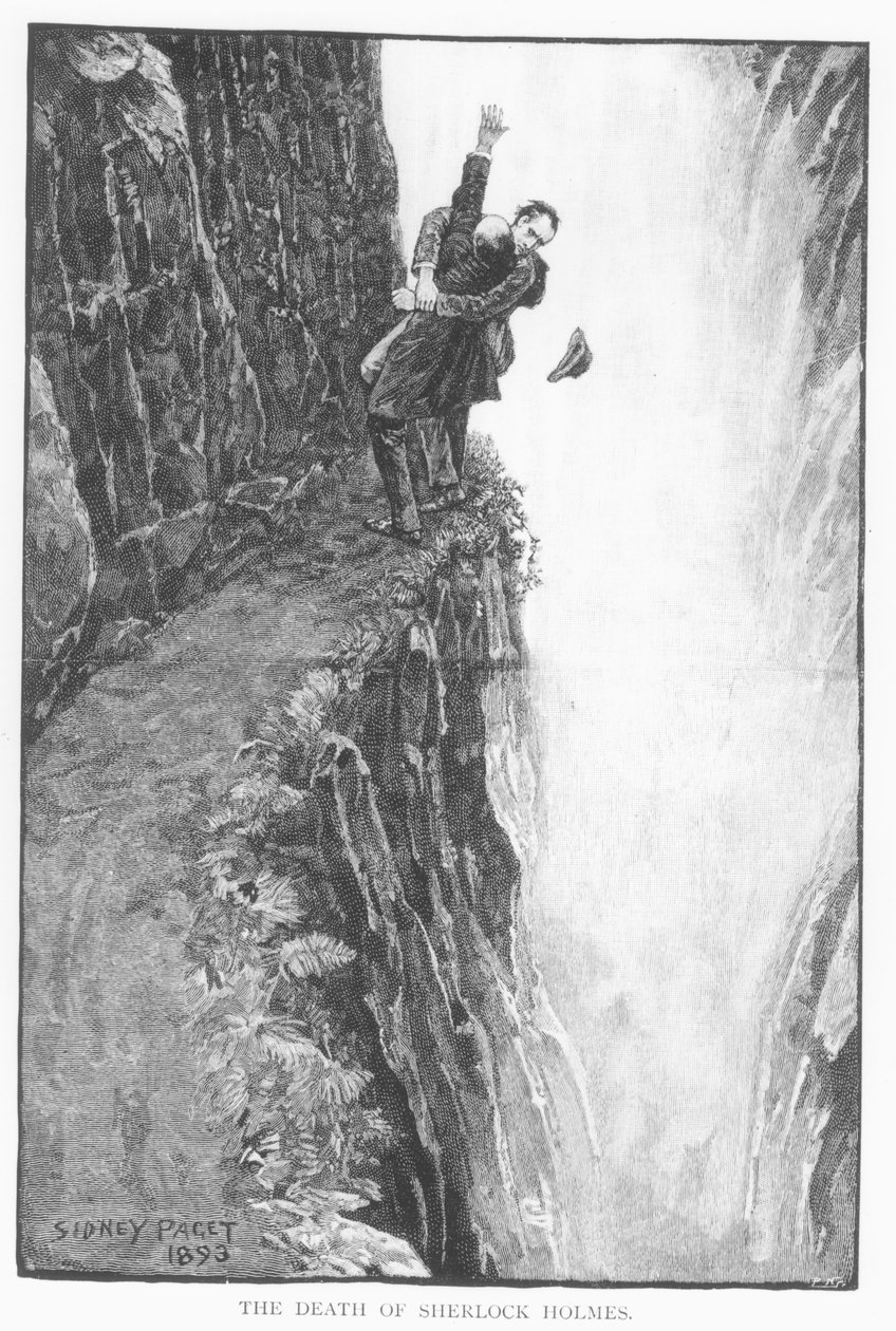 „Śmierć Sherlocka Holmesa”, ilustracja do „Ostatecznego problemu” Arthura Conan Doyle