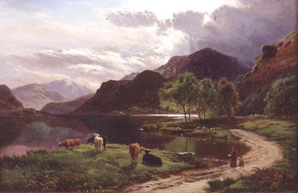 Wieczór (olej na płótnie) autorstwa Sidney Richard Percy