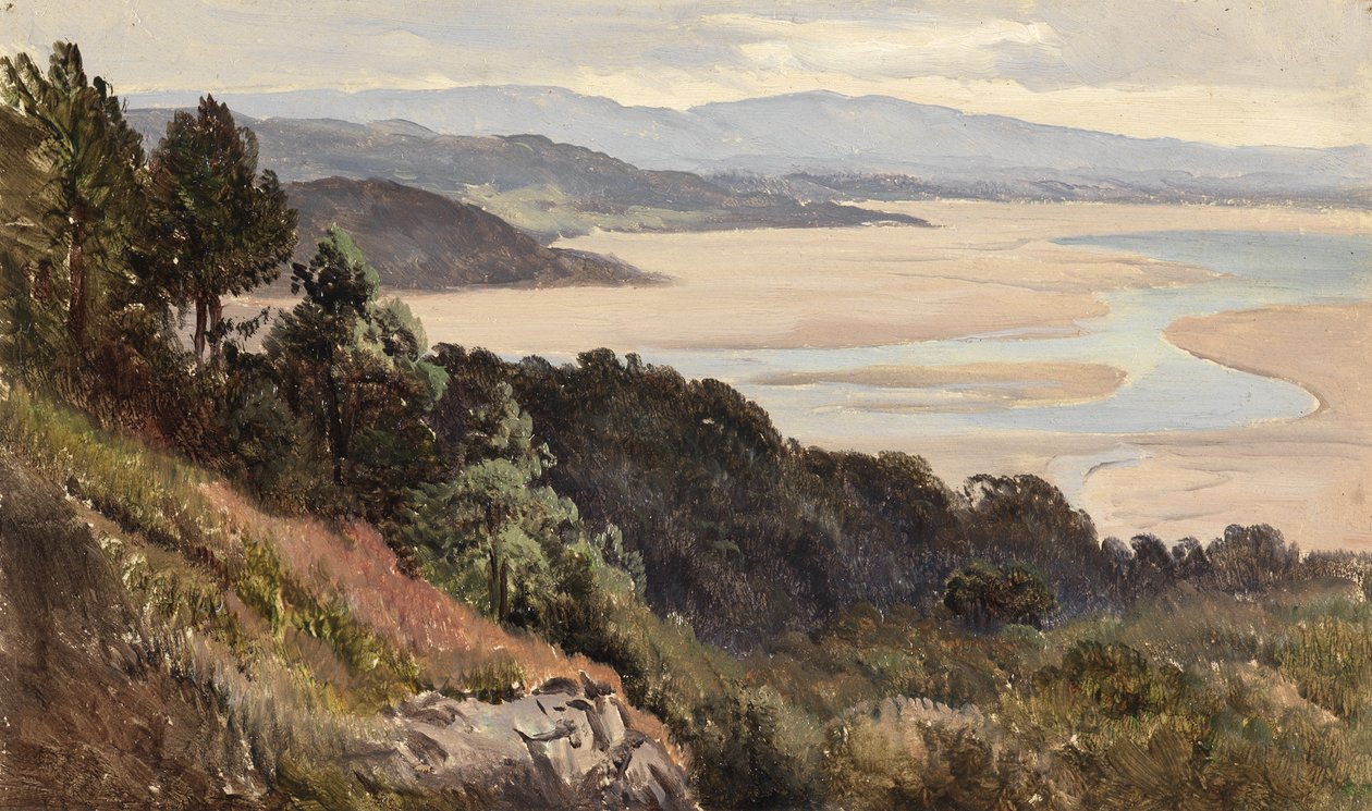 Lancaster Sands (olej na papierze) autorstwa Sidney Richard Percy