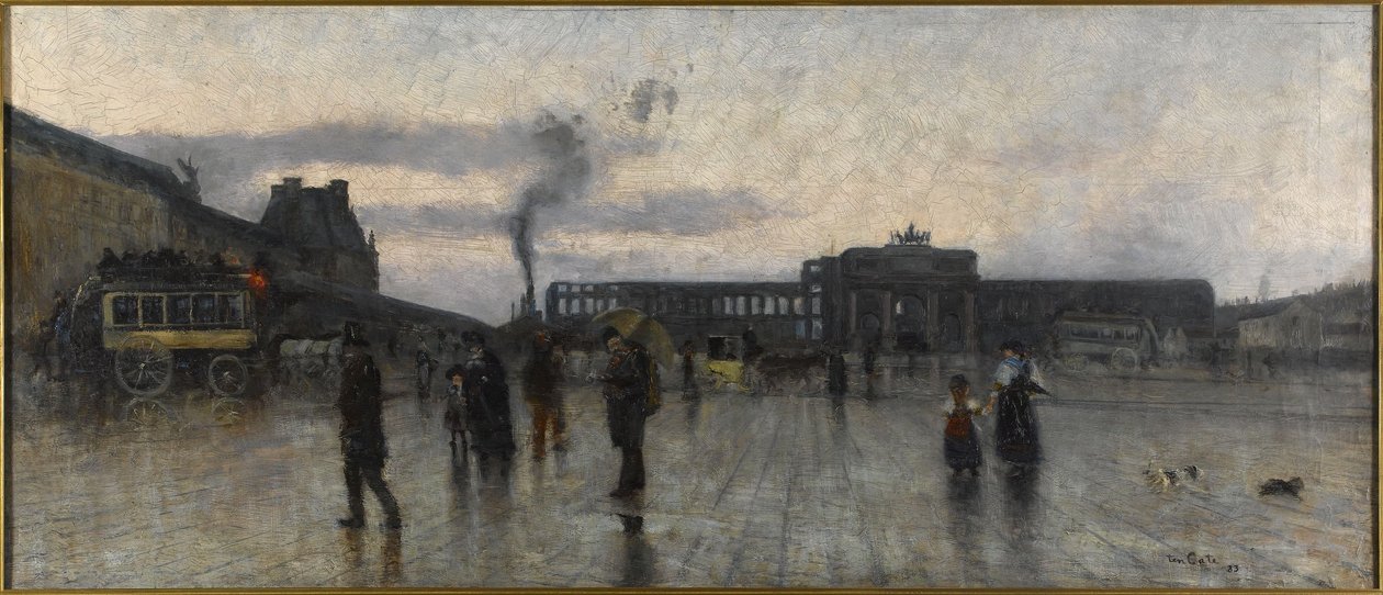 Ruiny pałacu Tuileries i Place du Carroussel autorstwa Siebe Johannes Ten Kate