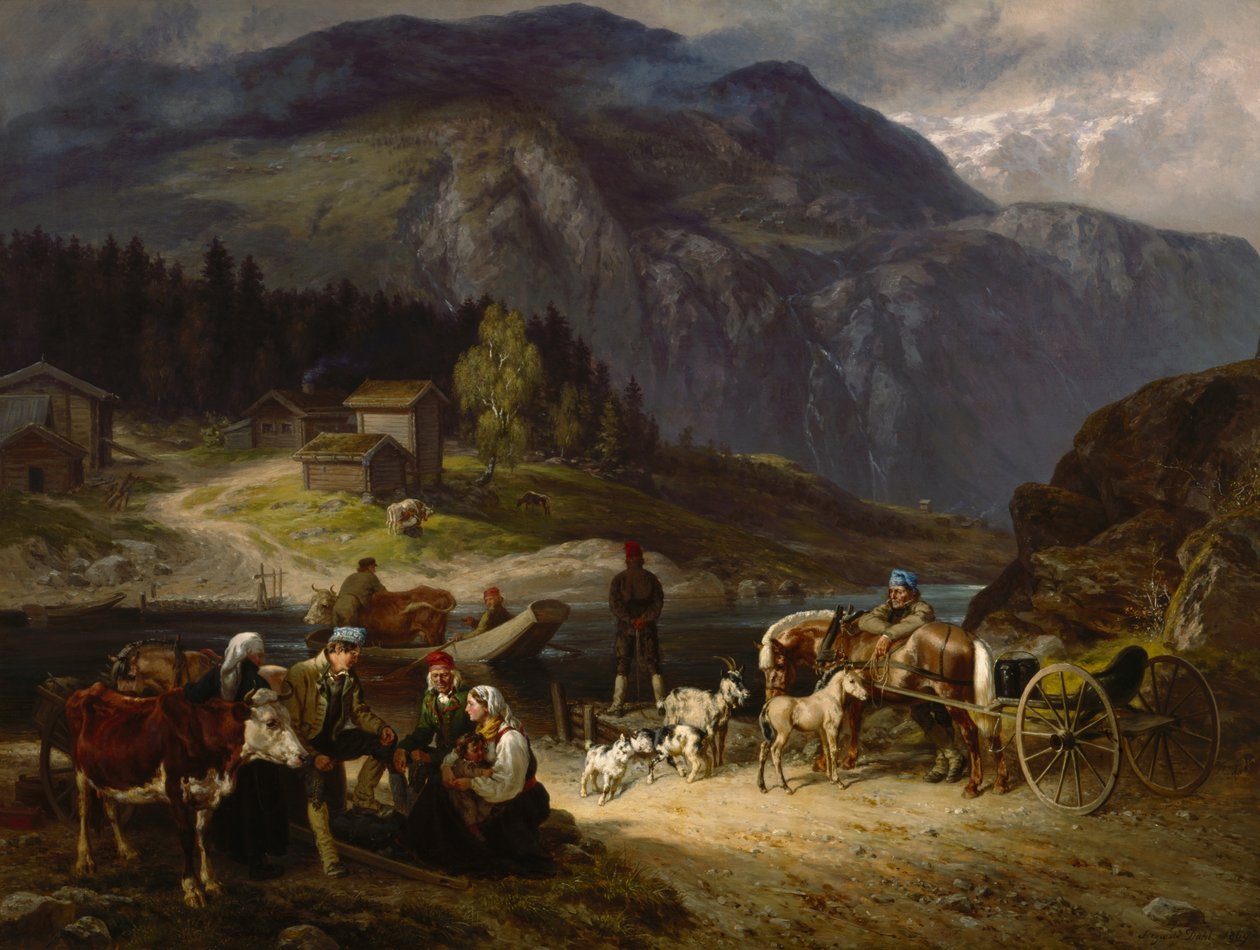 Scena przejścia z Telemarku autorstwa Siegwald Johannes Dahl