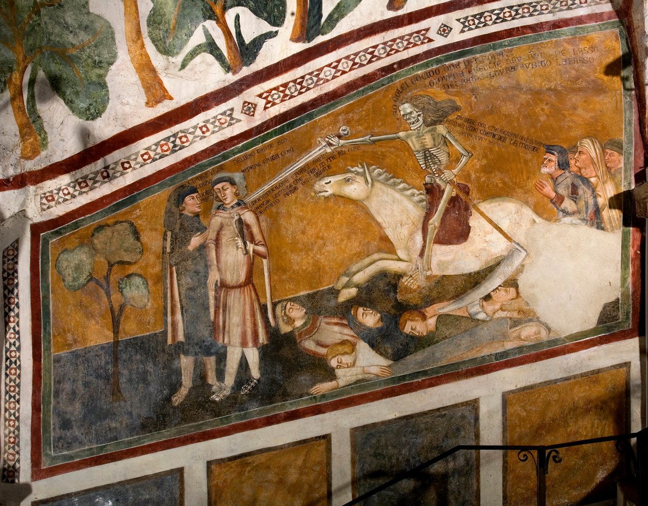 Triumf śmierci Fragment fresku Szkoły w Sienie autorstwa Sienese School