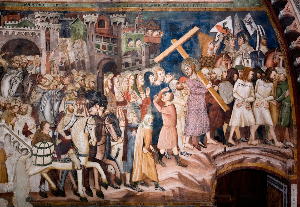 Wspinaczka na Kalwarię autorstwa Sienese School