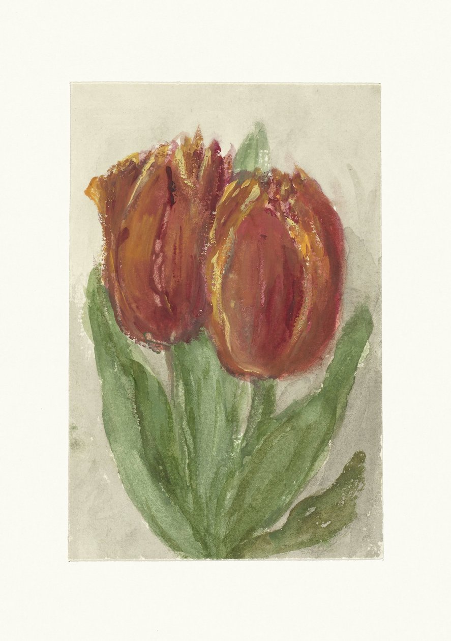 Dwa czerwone tulipany autorstwa Sientje Mesdag van Houten