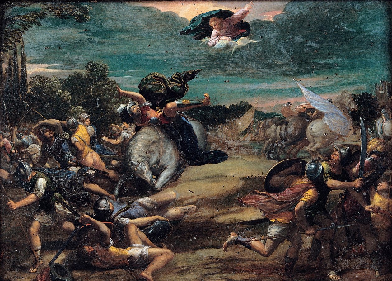 Nawrócenie w drodze do Damaszku, 1590-1595 autorstwa Sigismondo Scarsellino