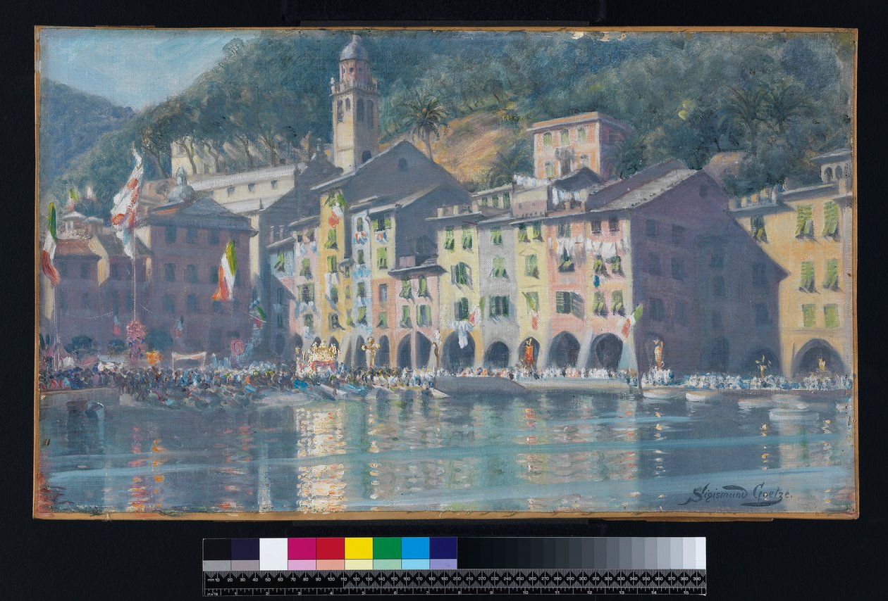Święto San Giorgio, Portofino autorstwa Sigismund Christian Hubert Goetze