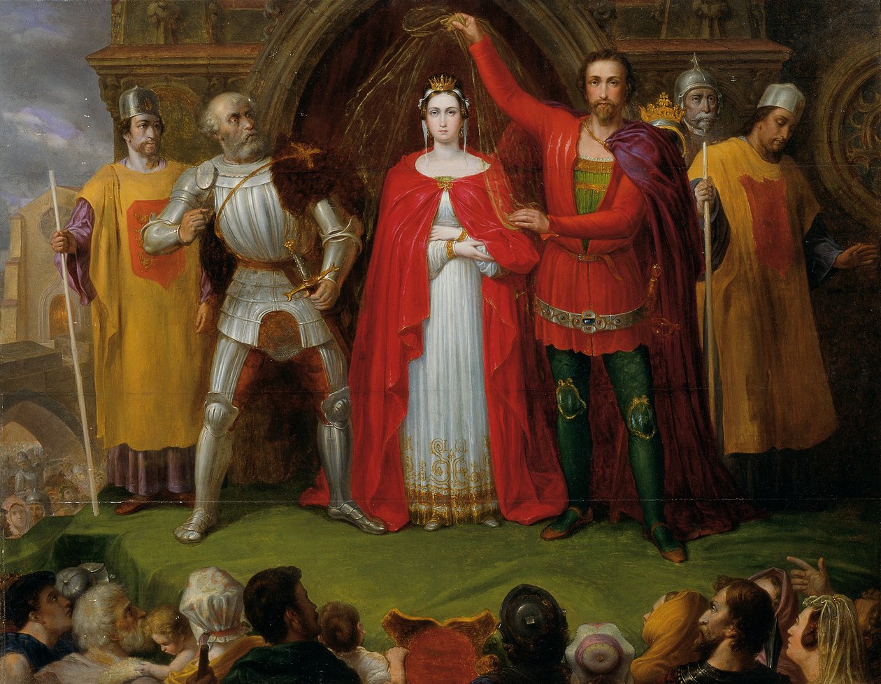 Ślub króla Alfreda Wielkiego z Anglii autorstwa Sigmund Ferdinand von Perger