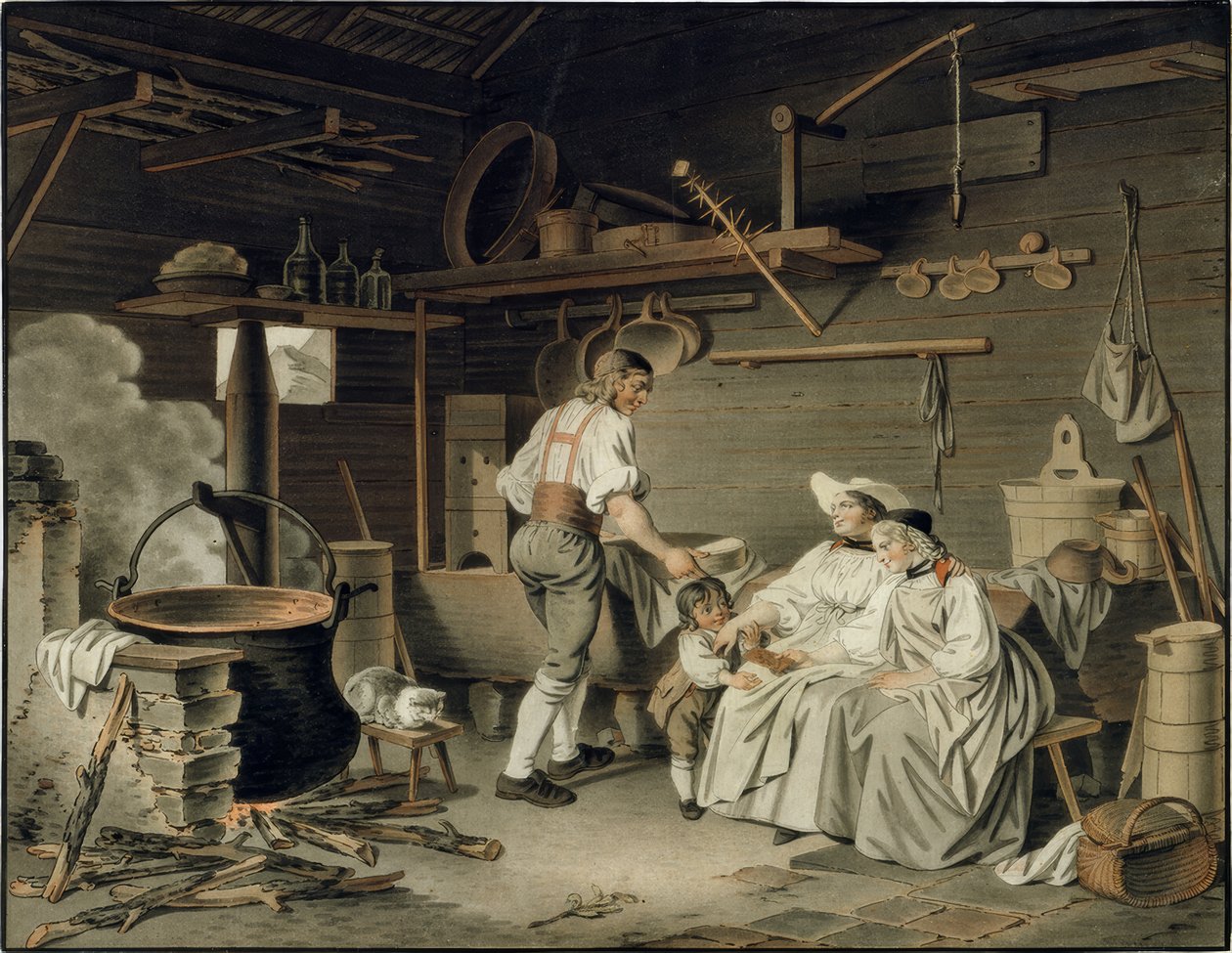 Wizyta w schronisku Sennhütte autorstwa Sigmund Freudenberger
