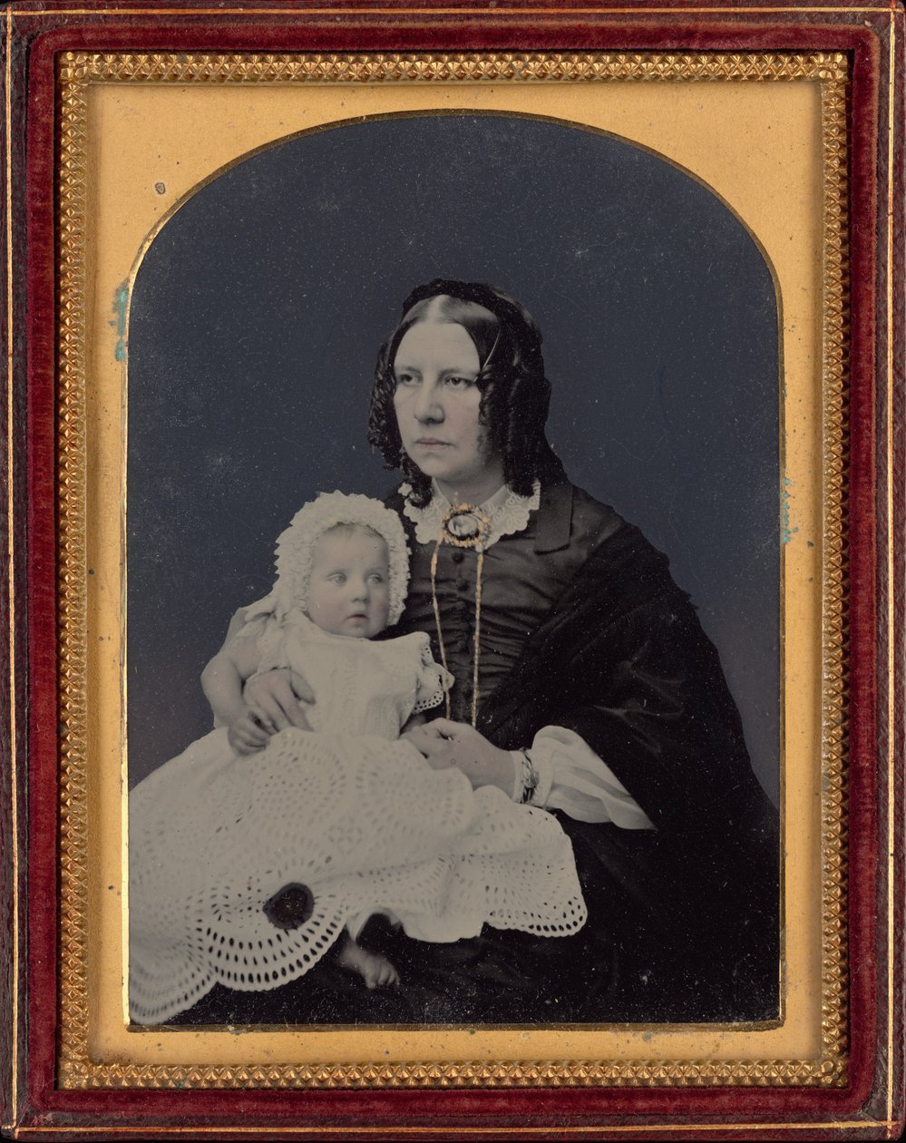 Portret kobiety z dzieckiem, ok. 1855 (zdjęcie) autorstwa Silas Eastham