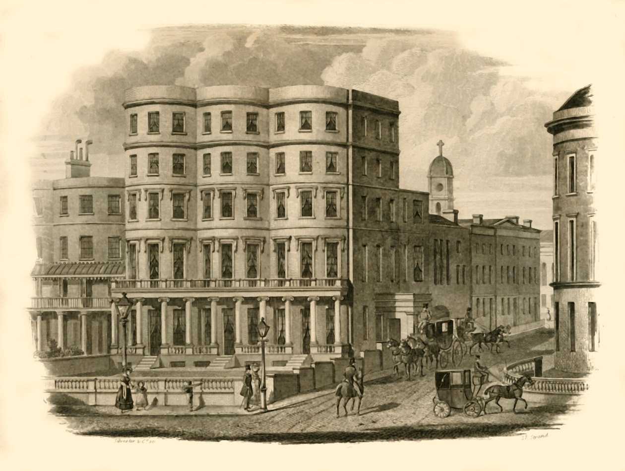 „Bristol Hotel, Marine Parade, Brighton”, 1835. autorstwa Silvester and Co