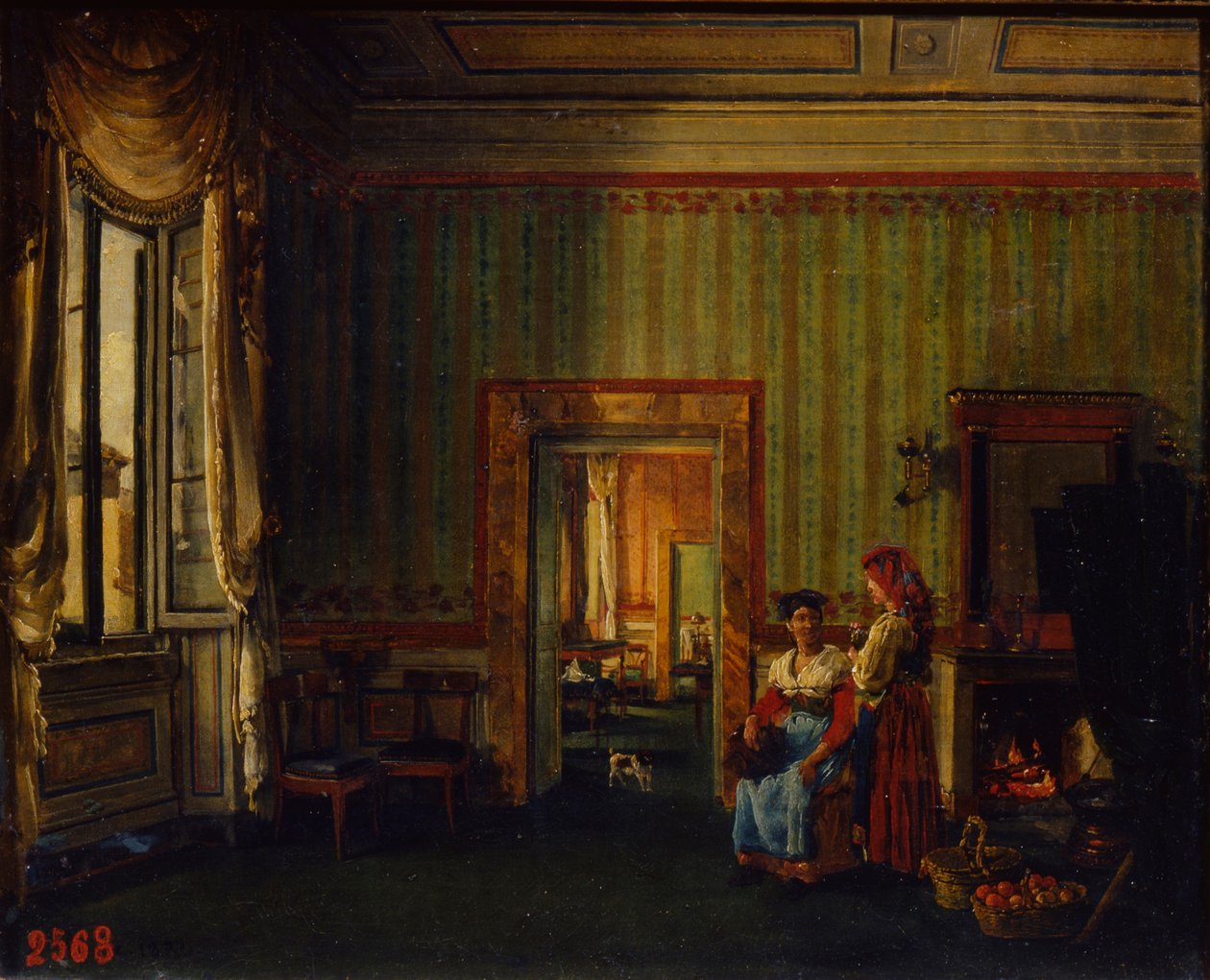 Wnętrze domu księcia Aleksandra Golicyna w Rzymie, 1830 autorstwa Silvestr Fedosievich Shchedrin
