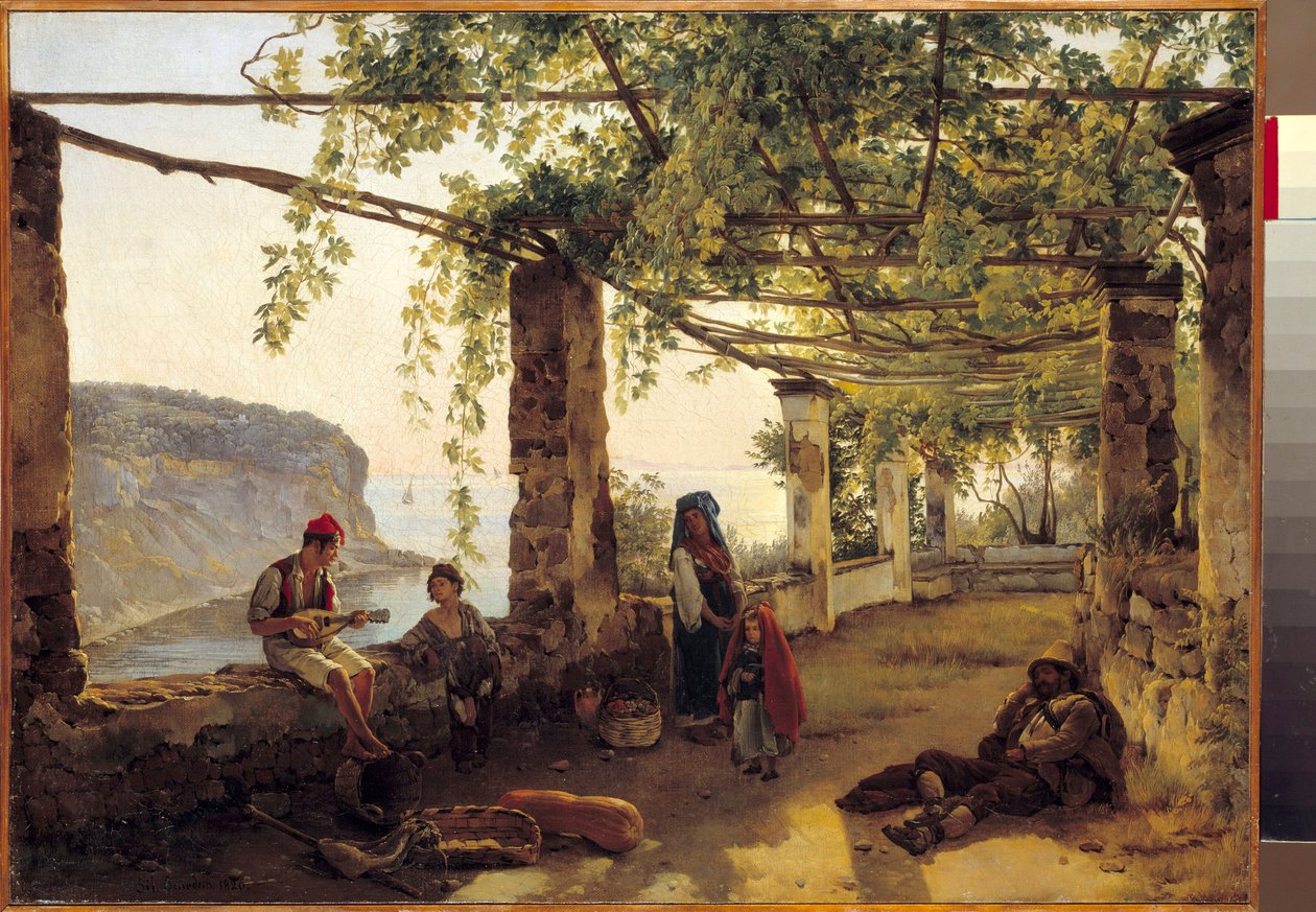 Krajobraz w pobliżu Sorrento na wybrzeżu Amalfi Obraz Silvestre Shchedrine (1791-1830) 1826 autorstwa Silvestr Fedosievich Shchedrin