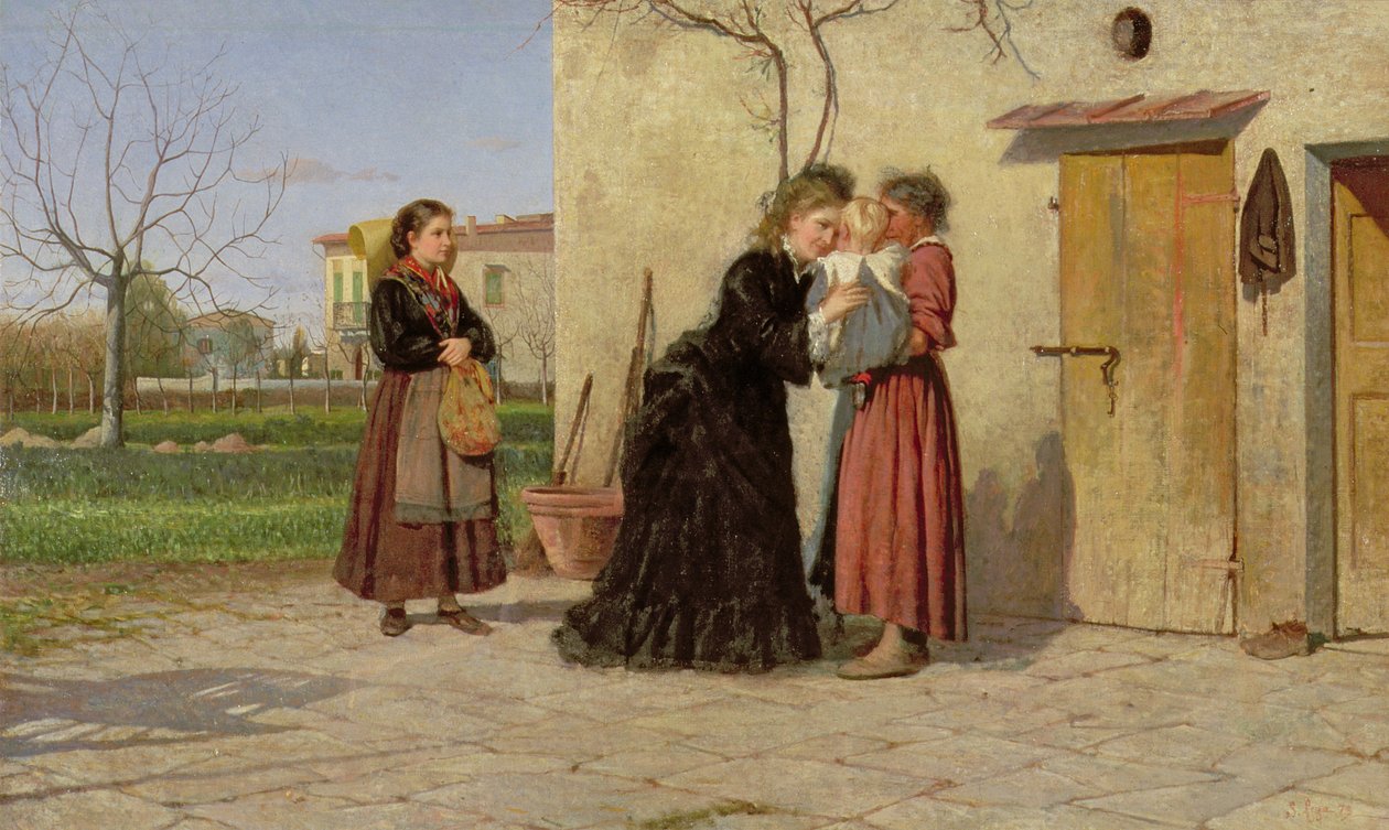 Wizyta u mamki autorstwa Silvestro Lega