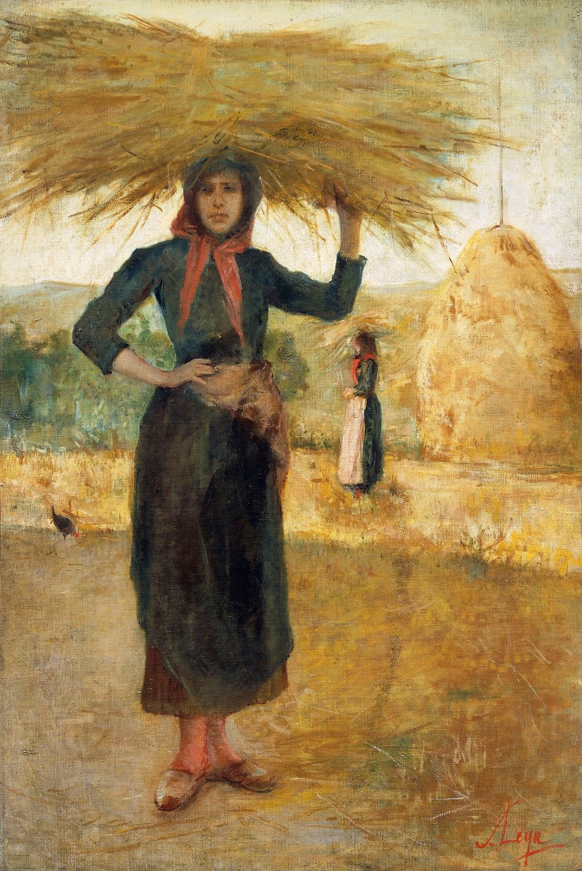 Sianokarze, ok. 1890, Silvestro Lega (1826-1895), olej na płótnie autorstwa Silvestro Lega
