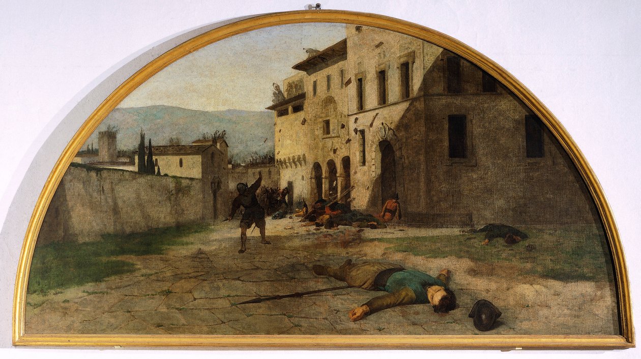 Luneta wojny, Silvestro Lega (1826-1895), oratorium kantonu, Modigliana, Emilia Romagna autorstwa Silvestro Lega