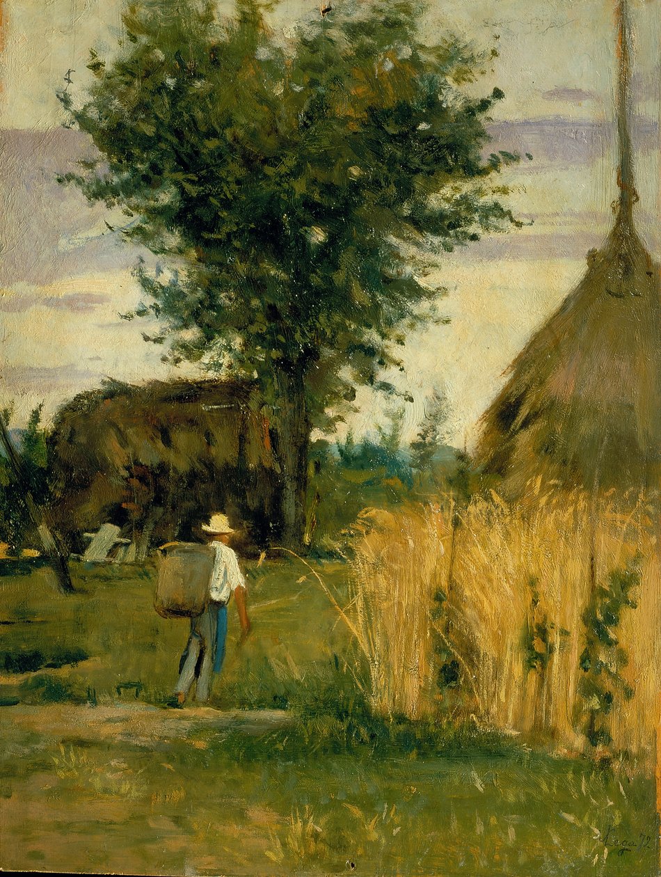 Na podwórzu autorstwa Silvestro Lega