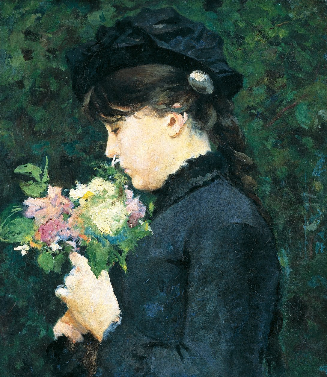 Portret Eleonory Tommasi, autorstwa Silvestro Lega (1826-1895), olej na płótnie, 48x40 cm autorstwa Silvestro Lega