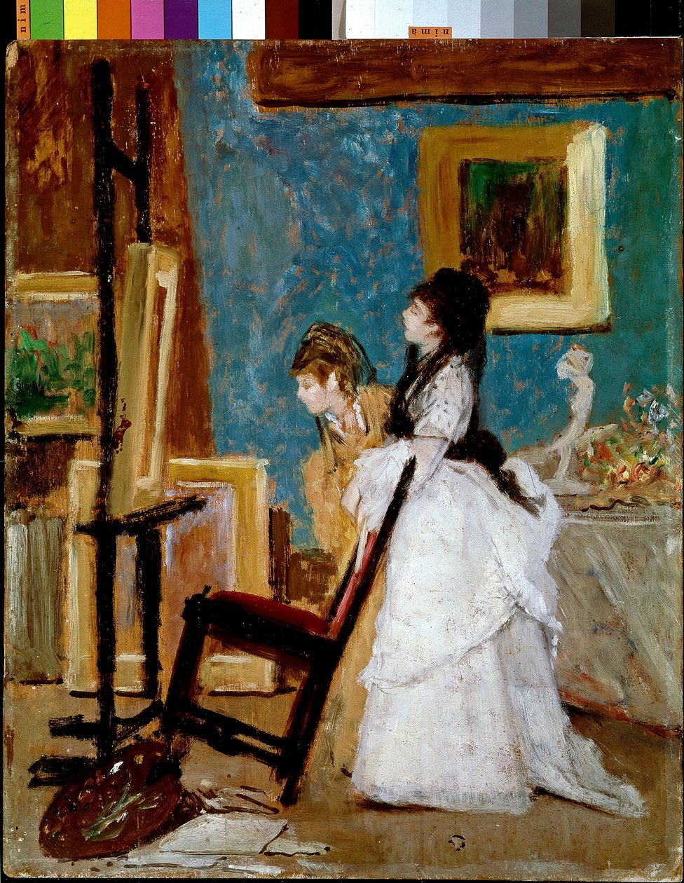 Wizyta w pracowni Malarstwo Silvestro Lega autorstwa Silvestro Lega