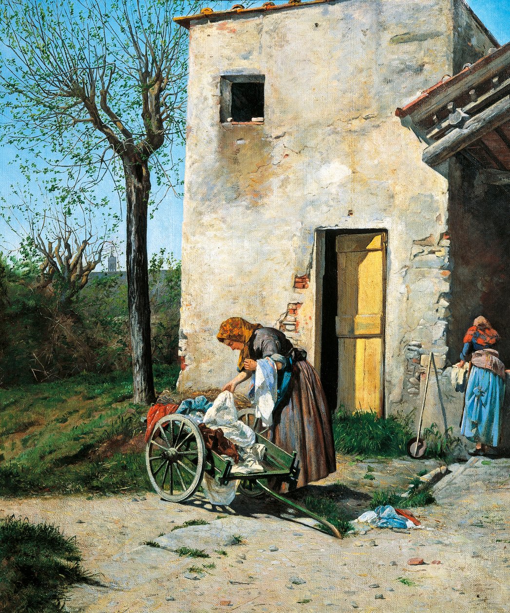 Praczki w pobliżu Florencji autorstwa Silvestro Lega