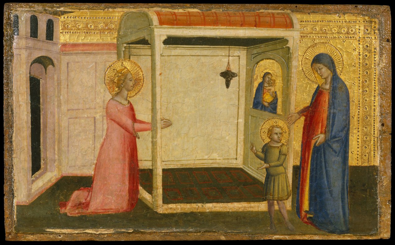 Wizja św. Katarzyny Aleksandryjskiej, druga połowa XIV wieku. autorstwa Silvestro dei Gherarducci