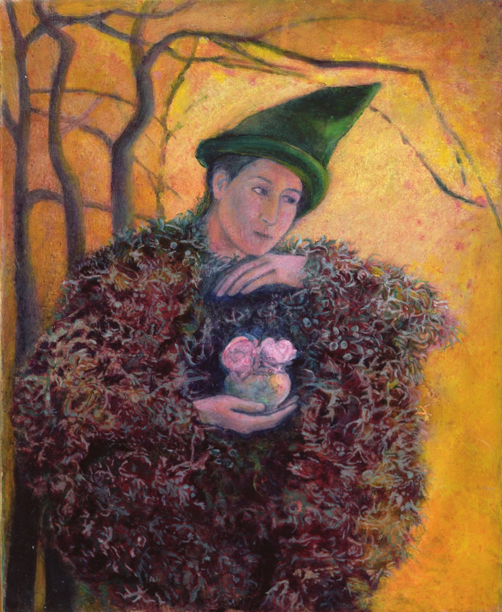 Strażnik róż, 2003 (olej na panelu zaprawy) autorstwa Silvia Pastore
