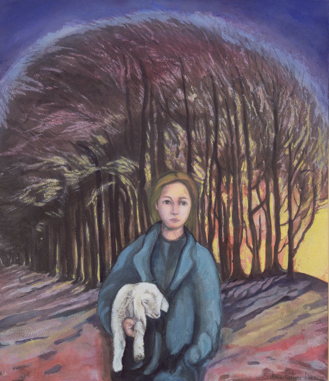 Baranek, 1999 (wc na papierze) autorstwa Silvia Pastore