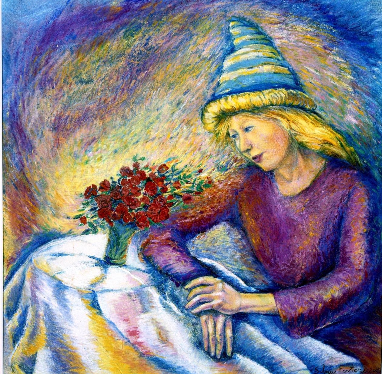 Rozmowa, 2005 (pastele) autorstwa Silvia Pastore